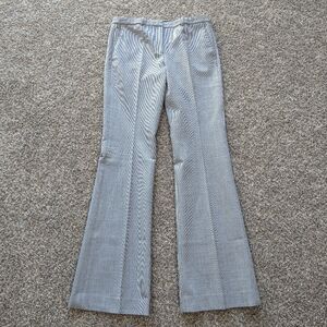 Theory Demetria Flare Houndstooth Wool Blend Pants Size 6